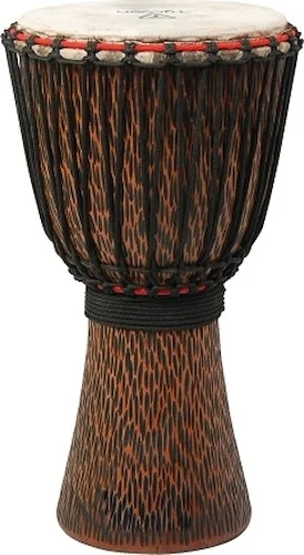 Hand-Carved Chiseled Orange Series Djembe