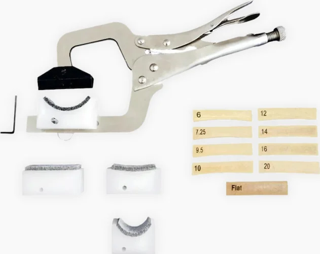 Handheld Fret Press - Includes (4) Neck Supports & (9) Cauls<br>