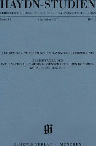 Haydn Studien Series - Series 11, Volume 1 October 2017
