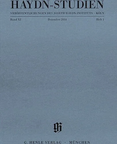 Haydn Studien Series - Series II, Volume 1, December 2014