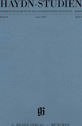 Haydn-Studien, Vol. 10, No. 1 (June 2010) - Essays in German or English