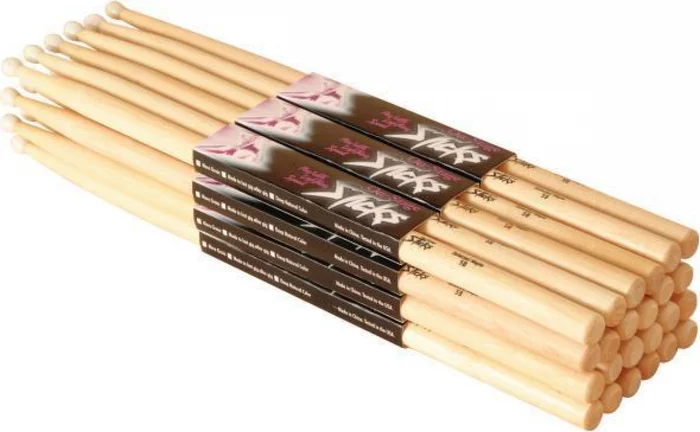 Hickory Drum Sticks (2B, Wood Tip, 12pr)