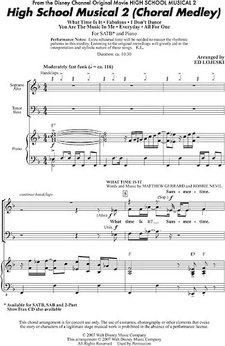 High School Musical 2 - (Choral Medley)