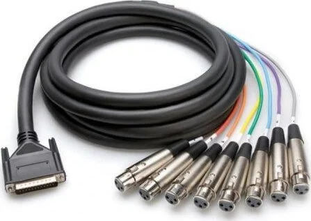 Hosa DTF-803 Balanced Snake XLR3F to DB25. 3 Meter