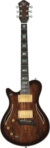 Michael Kelly Hybrid Special Lefty Spalted Maple Burst Electric Guitar