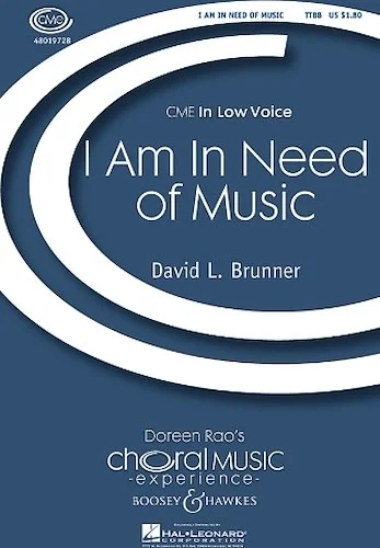 I Am in Need of Music - CME In Low Voice
