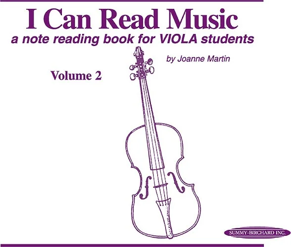 I Can Read Music, Volume 2: A note reading book for VIOLA students