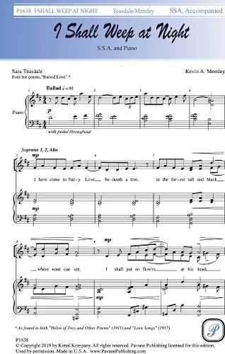 I Shall Weep at Night