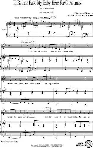 I'd Rather Have My Baby Here for Christmas