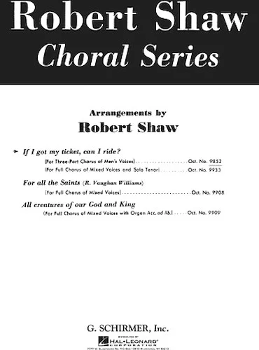 If I Got My Ticket Can I Ride Spirtual Tenor Solo