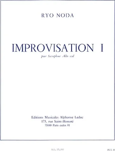 Improvisation I - for Alto Sax