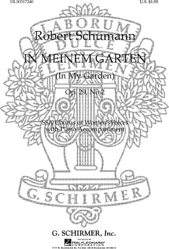 In Meinem Garten Op. 29 No.2 With Piano German & English