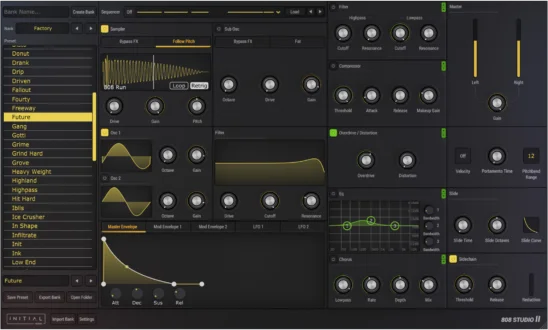 Initial Audio 808 Studio II (Download)<br>808 Studio 2 was designed for cutting edge quality 808 sub bass