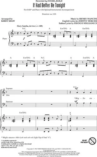 It Had Better Be Tonight