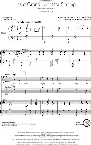 It's a Grand Night for Singing - (from State Fair)