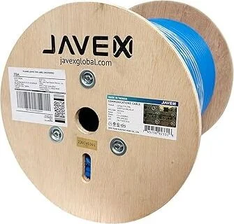 JAVEX 23AWG CAT6A 100% Shielded FTP [UL CMR, for PoE++, 500FT] Solid Pure Copper 650MHz, ETL Listed Ethernet Cable, 500 Feet, Blue