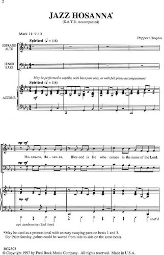 Jazz Hosanna!