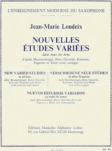 Jean-marie Londeix - Nouvelles Etudes Variees, Pour Saxophone