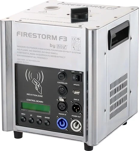 JMAZ Firestorm F3 (Chrome) 500W Cold Spark Machine w/ Wireless Control - JZ4003