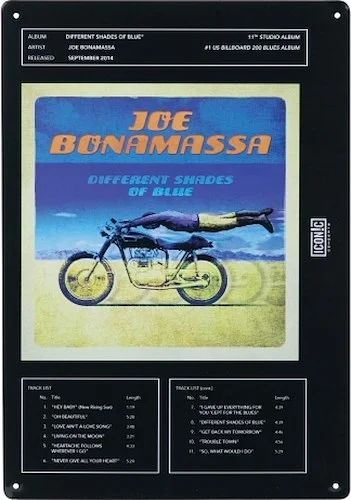 Joe Bonamassa Tin Sign - Different Shades of Blue
