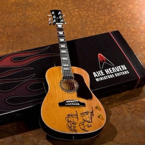 John Lennon "Give Peace a Chance" Acoustic Guitar Model - Miniature Guitar Replica Collectible