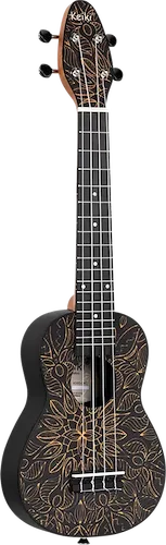 Keiki® K2 Series Super Scale Concert-Soprano Ukulele Pack - Includes: Tuner, Picks, Strap & Tote Bag