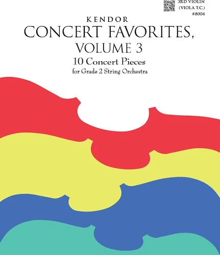 Kendor Concert Favorites, Volume 3 - 3rd Violin (Viola T.C.)