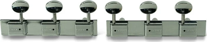 Kluson 3 On A Plate Deluxe Series Tuning Machines For Lap Steel Guitar Chrome