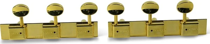 Kluson 3 On A Plate Deluxe Series Tuning Machines For Lap Steel Guitar Gold