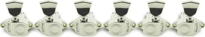 Kluson 3 Per Side Vintage Diecast Sealfast Tuning Machines Chrome With Metal Keystone Buttons