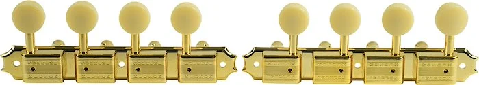 Kluson 4 On A Plate Supreme Series A Style Mandolin Tuning Machines Gold With Bone Buttons