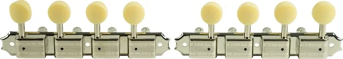 Kluson 4 On A Plate Supreme Series A Style Mandolin Tuning Machines Nickel With Bone Buttons