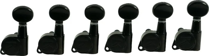 Kluson 6 In Line Left Hand Contemporary Diecast Series Tuning Machines Black