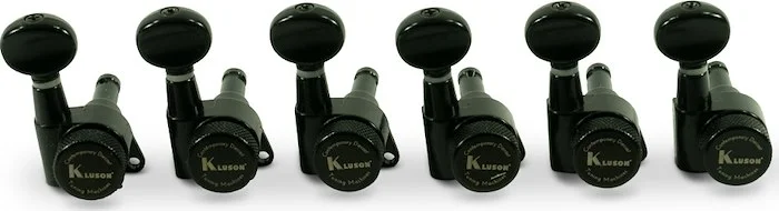 Kluson 6 In Line Locking Contemporary Diecast Series Tuning Machines Black