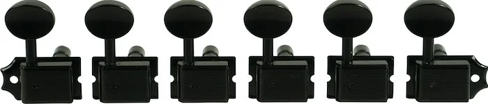 Kluson 6 In Line Locking Deluxe Series Tuning Machines Black