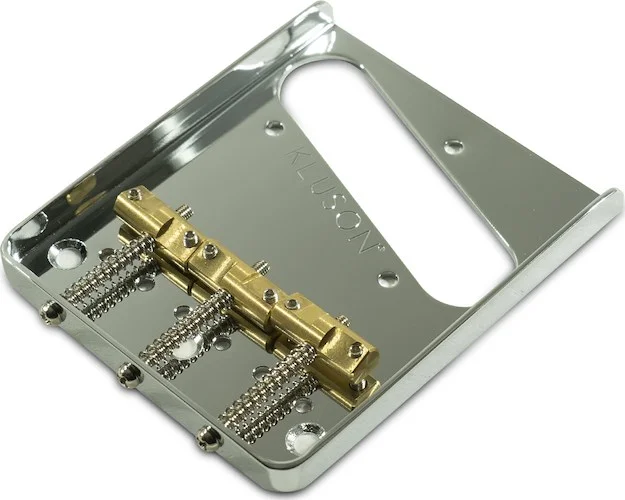 Kluson Hybrid Replacement Bridge For Fender American Standard Telecaster Steel With Intonated Brass 
