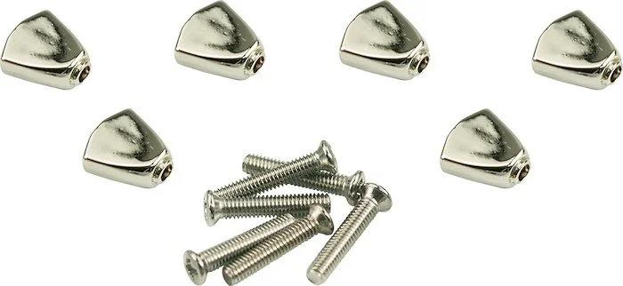 Kluson Replacement Button Set For Contemporary Diecast Series Tuning Machines Metal Keystone Chrome