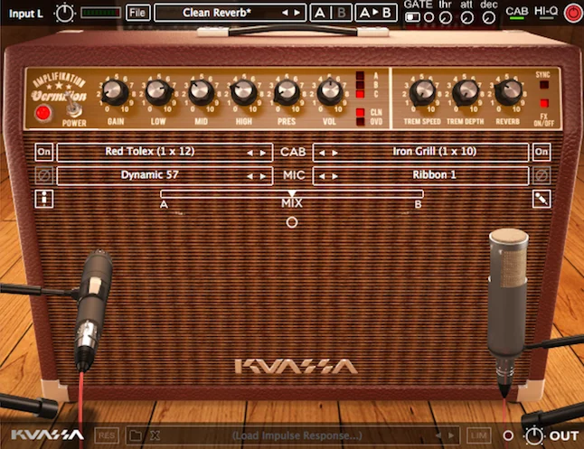 Kuassa Amplifikation Vermilion (Download) <br>Guitar amplifier audio plugins inspired by classic guitar combo amplifiers