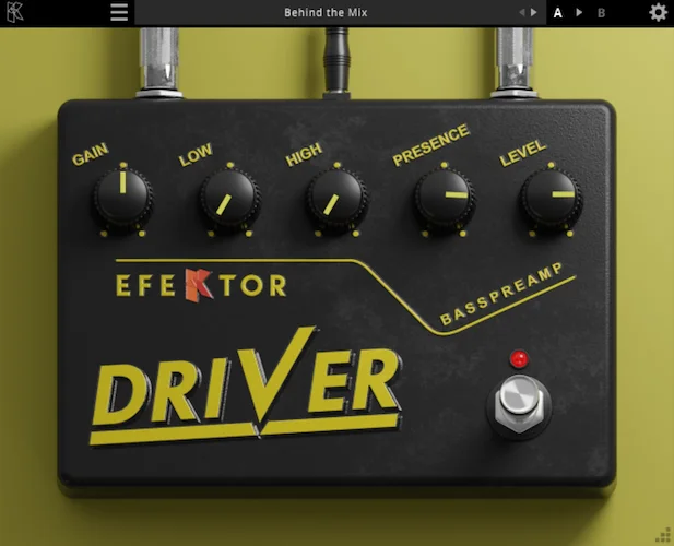 Kuassa Efektor Bass Driver Preamp (Download)<br>Bass Preamp/DI FX Engine