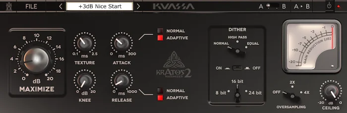Kuassa Kratos 2 Maximizer (Download) <br>Transparent mastering limiter/maximizer