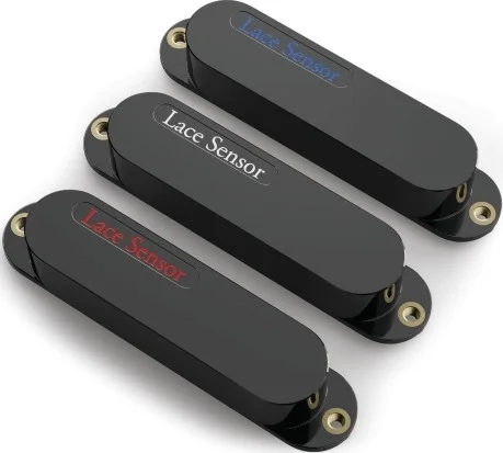 Lace Sensor *Ultimate Triple* Blue/Silver/Red S/S/S - Black Covers