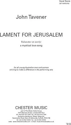Lament for Jerusalem - A Mystical Love-Song