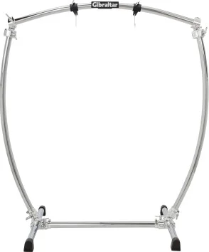 Large Curved Chrome Gong Stand