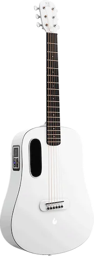 Lava Music Blue Lava 36" Electric Acoustic SmartGuitar w/ HiLava Sail White and Ideal Bag