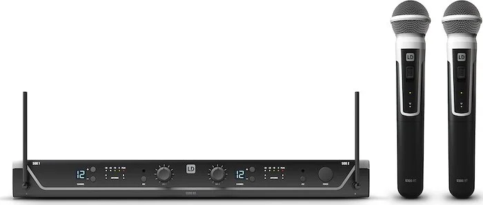 LD Systems U305.1 HHD 2 (USA Version) - Dual - Wireless Microphone System with 2 x Dynamic Handheld Microphone - 514 - 542 MHz (only available in the USA)