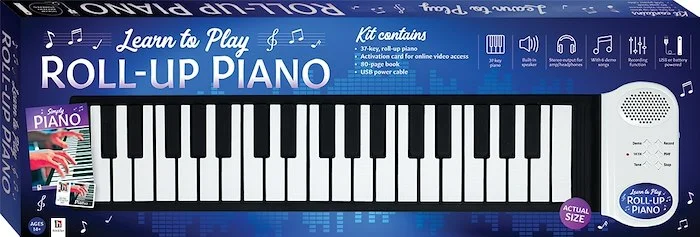 Learn to Play Roll-Up Piano - Roll-Up Piano Kit with piano, book, power cable & online video