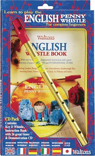 Learn to Play the English Penny Whistle for Complete Beginners - CD Pack (including key of D whistle, instruction book, and demonstration CD)