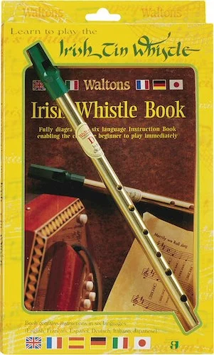Learn to Play the Irish Tin Whistle - Twin Pack (including key of D whistle plus instruction book)