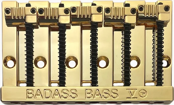 Leo Quan® Badass V™ 5-String Bass Bridge<br>Gold