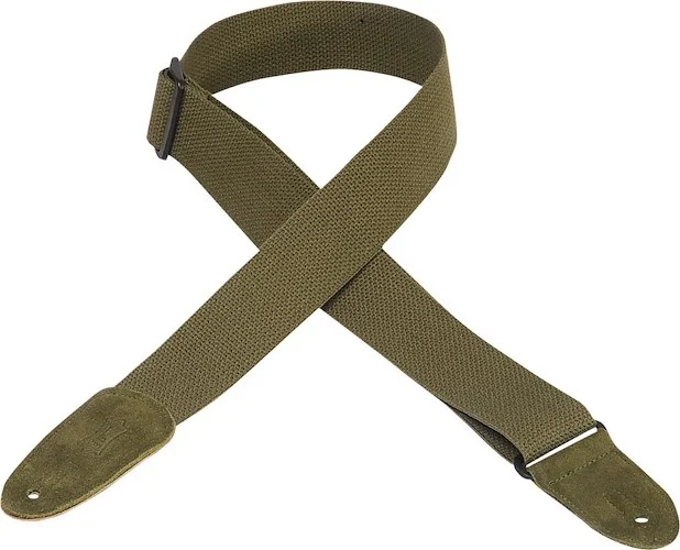 Levy's 2" wide green cotton guitar strap.